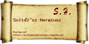 Soltész Hermiusz névjegykártya